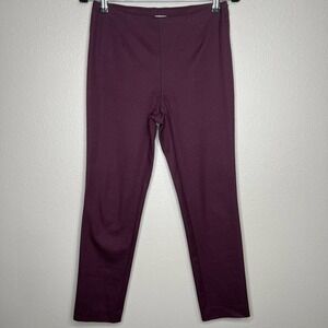 a new day Women's Cropped Ponte Leggings in Burgundy